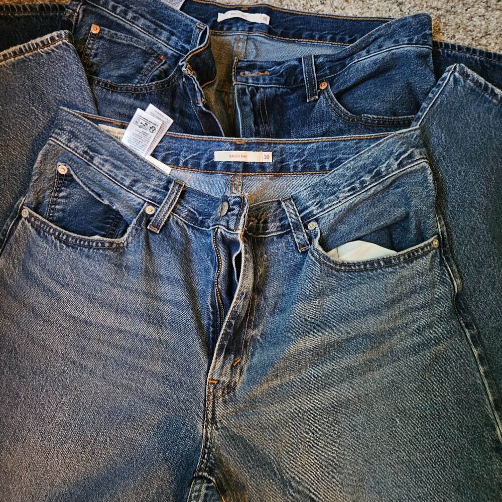 Two pair of Levi Baggy Dad Jeans
